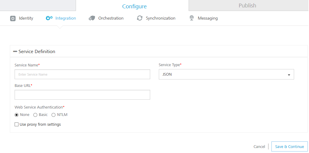 Using Integration to add services in the Kony Fabric, Kony Doc. XML