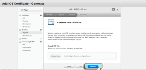 Renew the Apple Push Notification Service (APNS) Certificate