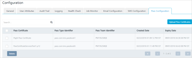 Using pass configuration to configure passes