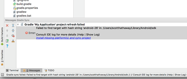 android studio 3.0.1 failed to find build tools